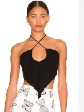 SUPERDOWN Devon Halter Top in Black
Size XS
